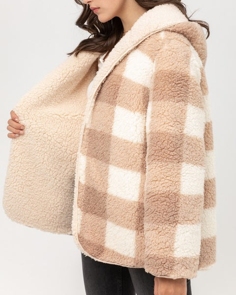 Chloe Tan Reversible Teddy Jacket