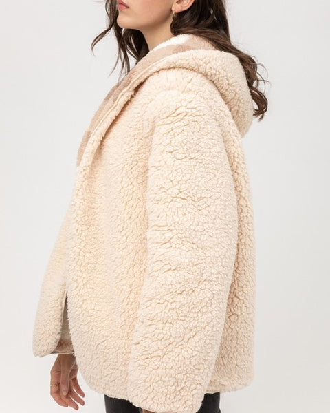 Chloe Tan Reversible Teddy Jacket