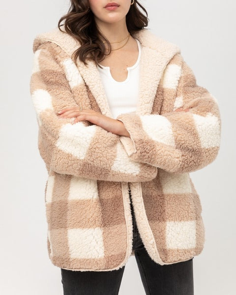 Chloe Tan Reversible Teddy Jacket