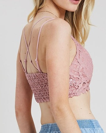 Paradise - Pink Lace Bralette