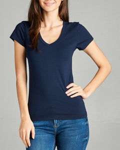 V-Neck Tee - Navy